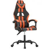 Syfax Silla gaming cuero sintético negro y naranja