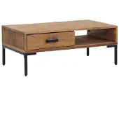 Syfax Mesa de centro madera maciza de pino 90x50x35 cm