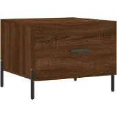 Syfax Mesa de centro madera contrachapada roble marrón 50x50x40 cm