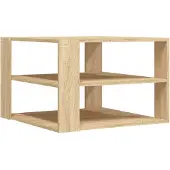 Syfax Mesa de centro madera de ingeniería roble Sonoma 58x58x40cm