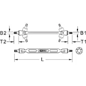 Ks Tools 517.0317: Llave articulada doble