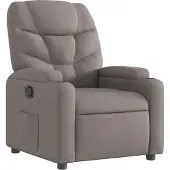 Syfax Sillón reclinable de tela gris taupe