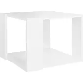 Syfax Mesa de centro de madera contrachapada blanco 40x40x30 cm