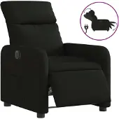 Sonstiges Sillón reclinable eléctrico de tela negro