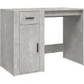 Syfax Escritorio de madera contrachapada gris hormigón 100x49x75 cm
