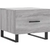 Syfax Mesa de centro madera contrachapada gris Sonoma 50x50x40 cm
