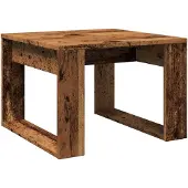 Syfax Mesa auxiliar de madera de ingeniería envejecida 50x50x35 cm