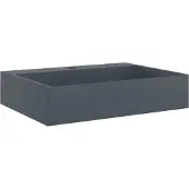Syfax Lavabo de fundición de mineral/mármol antracita 50x38x13 cm