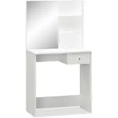 Syfax Tocador de madera de ingeniería blanco 75x40x141 cm