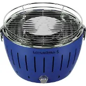 LotusGrill G-280: Parrilla de carbón de 26 cm, color azul profundo, con conexión USB