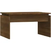 Syfax Mesa de centro madera contrachapada roble marrón 68x50x38 cm