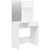 Syfax Tocador con espejo blanco 74,5x40x141 cm