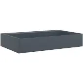 Syfax Lavabo de fundición de mineral/mármol antracita 60x38x11 cm
