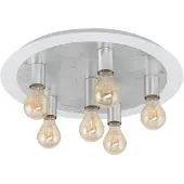 Eglo 97496, 6 bombillas, LED, E27, 320 lúmenes, plateado, blanco