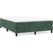 Syfax Estructura Estructura de cama con somier terciopelo verde oscuro 140x190 cm