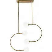 Toolight Lámpara Colgante De Techo App639-4Cp Gold40X40X60Cm