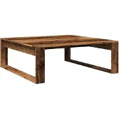 Syfax Mesa de centro madera de ingeniería envejecida 100x100x35 cm