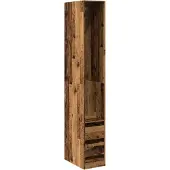 Syfax Armario de madera de ingeniería madera envejecida 30x50x200 cm