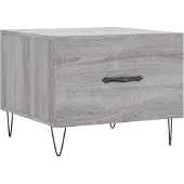 Syfax Mesa de centro madera contrachapada gris Sonoma 50x50x40 cm