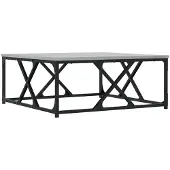 Syfax Mesa de centro madera contrachapada gris Sonoma 70x70x30 cm