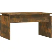 Syfax Mesa de centro madera contrachapada roble ahumado 68x50x38 cm