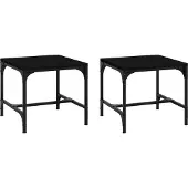 Syfax Mesas auxiliares 2 uds madera contrachapada 40x40x35 cm