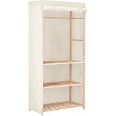 Syfax Armario de ropa de 3 niveles 79x40x170 cm