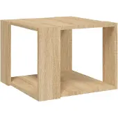 Syfax Mesa de centro madera contrachapada roble Sonoma 40x40x30 cm