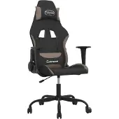 Syfax Silla gaming tela negro y gris taupe