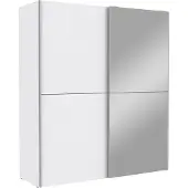 CasaDolce Armario con puertas correderas, modelo WHITE KISS