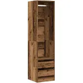 Syfax Armario de madera de ingeniería roble envejecido 50x50x200 cm