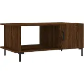 Syfax Mesa de centro madera contrachapada roble marrón 90x50x40 cm