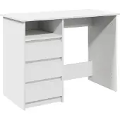 Syfax Escritorio de madera de ingeniería blanco 102x50x75 cm