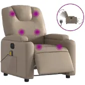 Sonstiges Sillón reclinable de masaje eléctrico cuero sintético capuchino