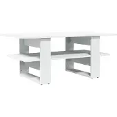 Syfax Mesa de centro madera de ingeniería blanco 102x55x42 cm