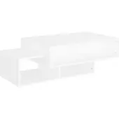 Syfax Mesa de centro madera contrachapada blanco 105x55x32 cm