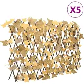 Syfax Enrejado expansible de arce artificial naranja 5 uds 180x60 cm