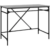 Syfax Escritorio hierro madera contrachapada gris Sonoma 100x50x75 cm