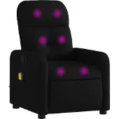 Sonstiges Sillón reclinable de masaje de tela negro