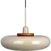 Dyberg Larsen Lámpara colgante Planet de , blanco lechoso, Ø 40 cm, metal