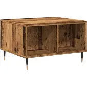 Syfax Mesa de centro madera ingeniería madera envejecida 60x50x36,5cm