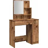 Syfax Tocador con espejo envejecida 86,5x35x136 cm