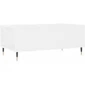 Syfax Mesa de centro madera contrachapada blanco 90x50x36,5 cm