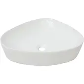 Syfax Lavabo triangular de cerámica blanco 50,5x41x12 cm