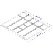 Duramax Estructura metálica , chasis para suelo, dimensiones 234 x 252