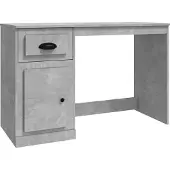 Syfax Escritorio con cajón madera gris hormigón 115x50x75 cm