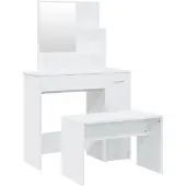 Syfax Juego de tocador blanco 86,5x35x136 cm