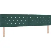 Syfax Cabecero LED con tiras LED Verde oscuro 200 cm Terciopelo