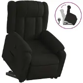Syfax Sillón reclinable elevable tela negro