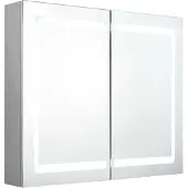 Syfax Armario con espejo de baño Gris Hormigón 80 x 12 x 68 cm